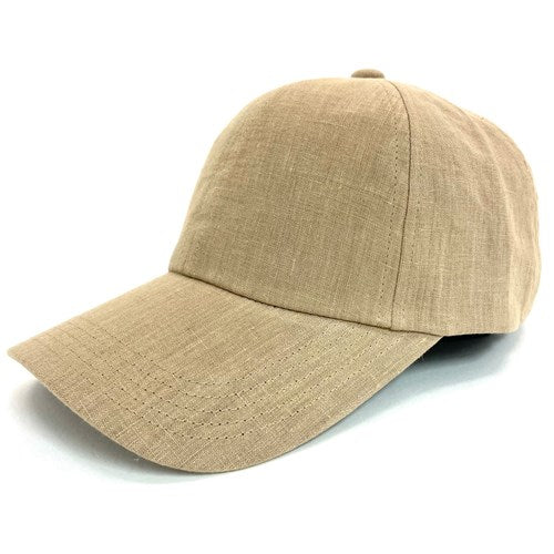 LONG VISOR LINEN CAP