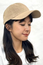 LONG VISOR LINEN CAP