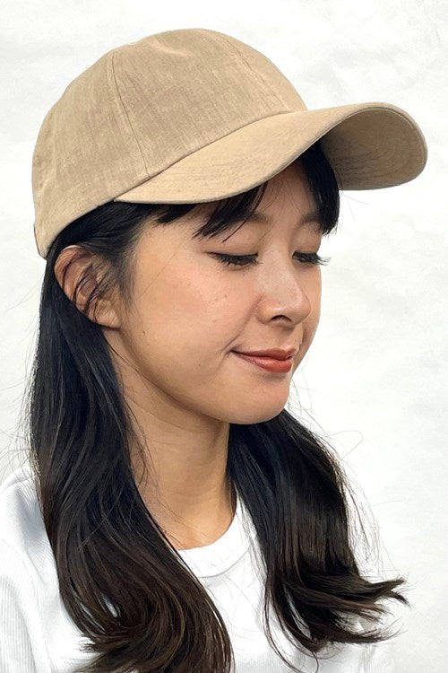 LONG VISOR LINEN CAP