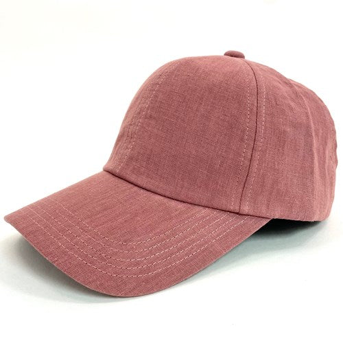 LONG VISOR LINEN CAP